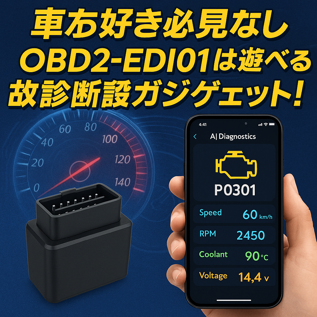 【故障診断が8800円!?】OBD2-EDI01でディーラーに行かずに安心チェック！