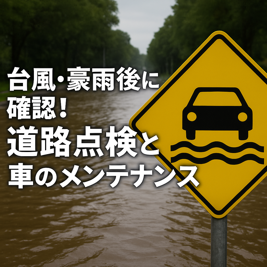 台風・豪雨後に必ず確認！道路点検と車メンテナンスの完全チェックリスト【地域別危険箇所も紹介】