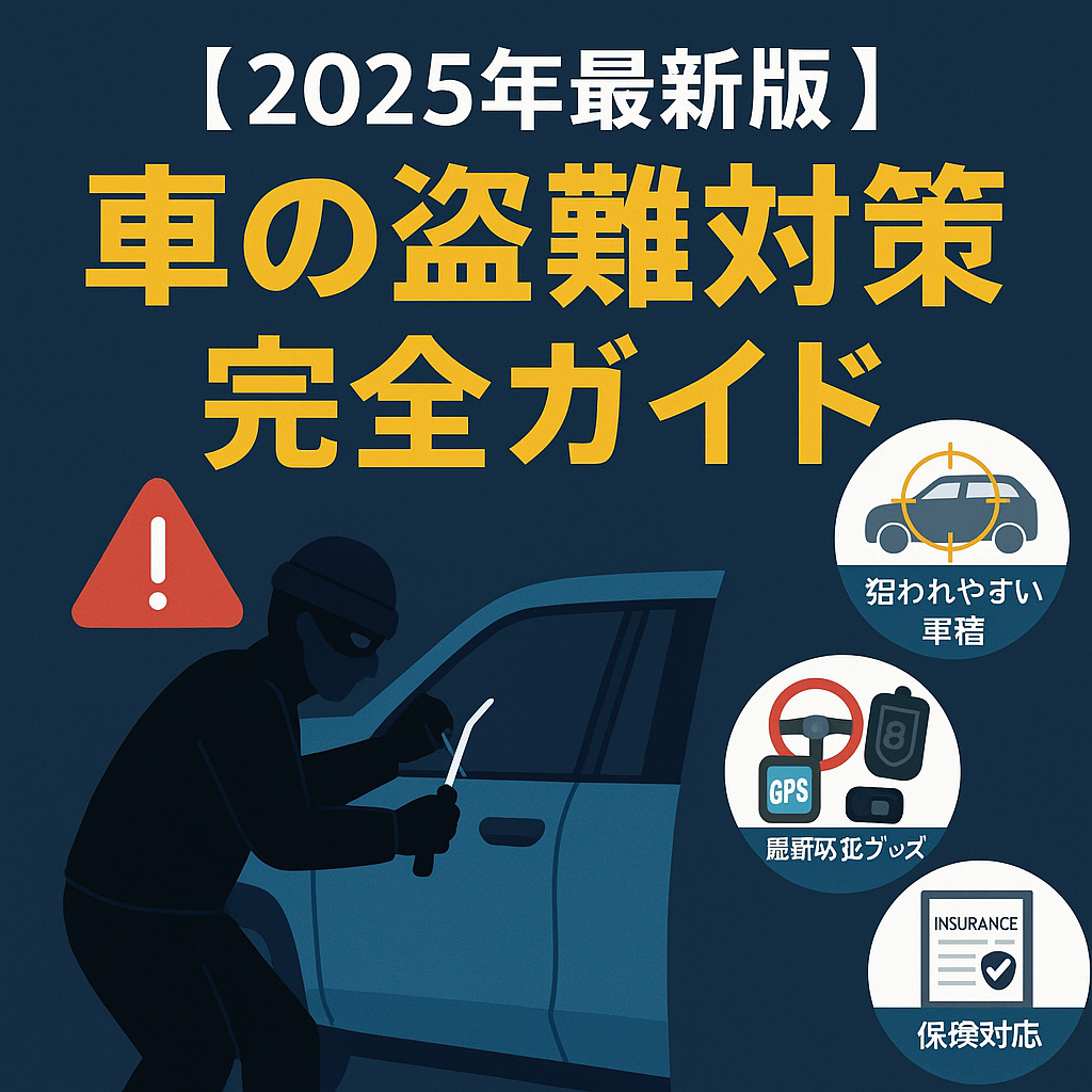 【2025年最新版】車の盗難対策完全ガイド｜狙われやすい車種・最新防犯グッズ・保険対応