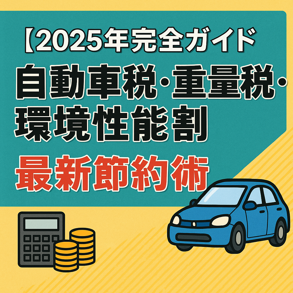 【2025年完全ガイド】自動車税・重量税・環境性能割の最新節約術