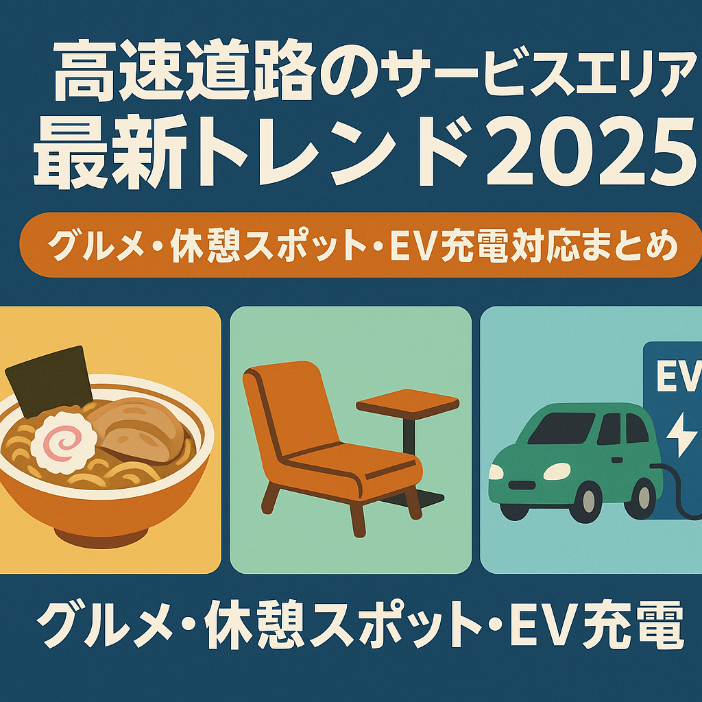 高速道路のサービスエリア最新トレンド2025｜グルメ・休憩スポット・EV充電対応まとめ