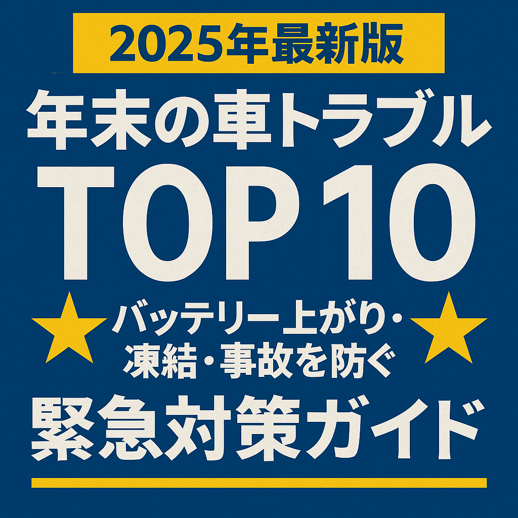 【2025年最新版】年末の車トラブルTOP10|バッテリー上がり・凍結・事故を防ぐ緊急対策ガイド
