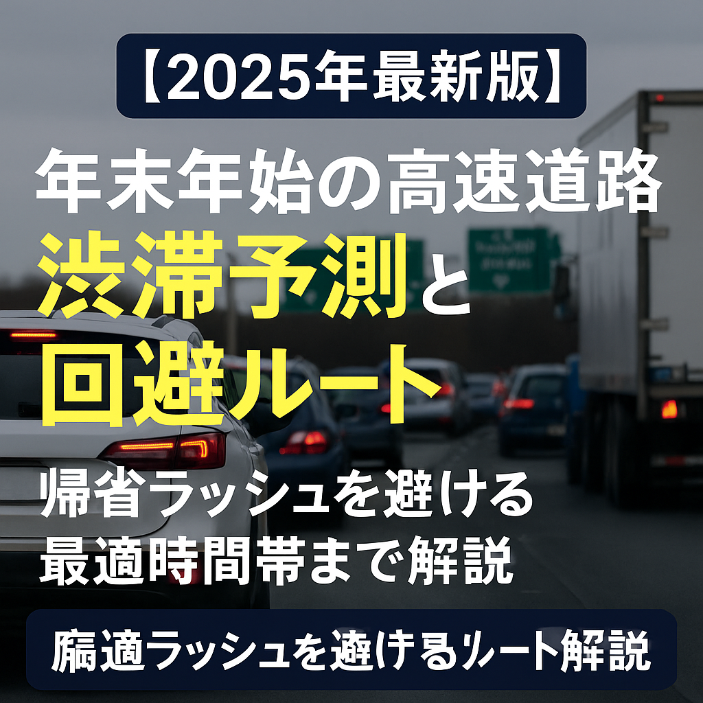 【2025年最新版】年末年始の高速道路渋滞予測と回避ルート|帰省ラッシュを避ける最適時間帯まで解説