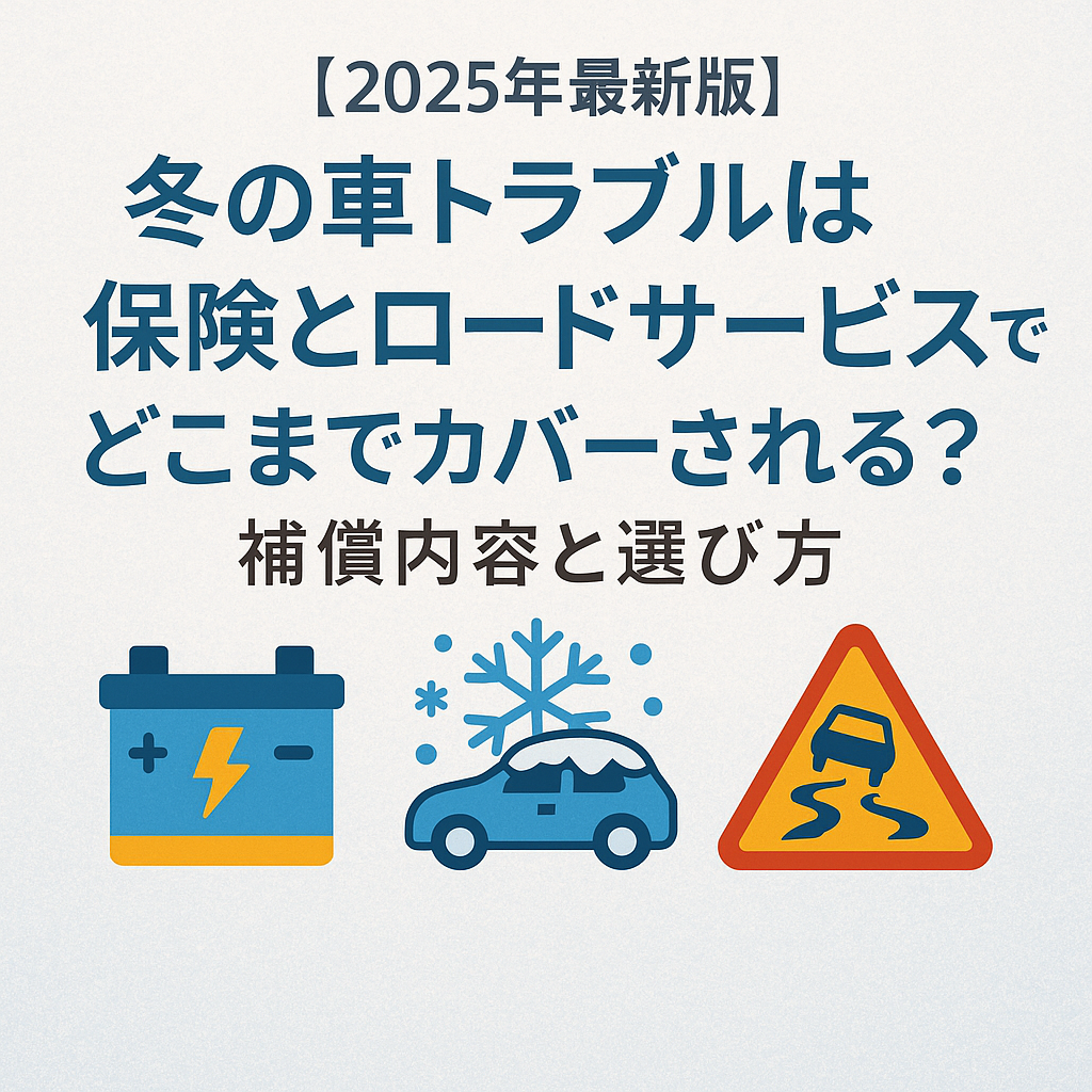 【2025年最新版】冬の車トラブルは保険とロードサービスでどこまでカバーされる？補償内容と選び方