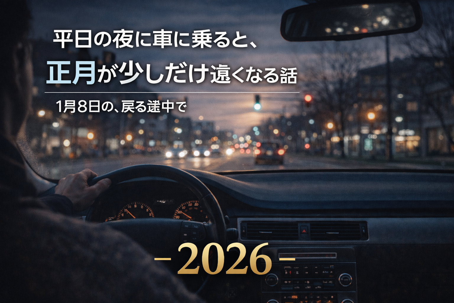 平日の夜に車に乗ると、正月が少しだけ遠くなる話