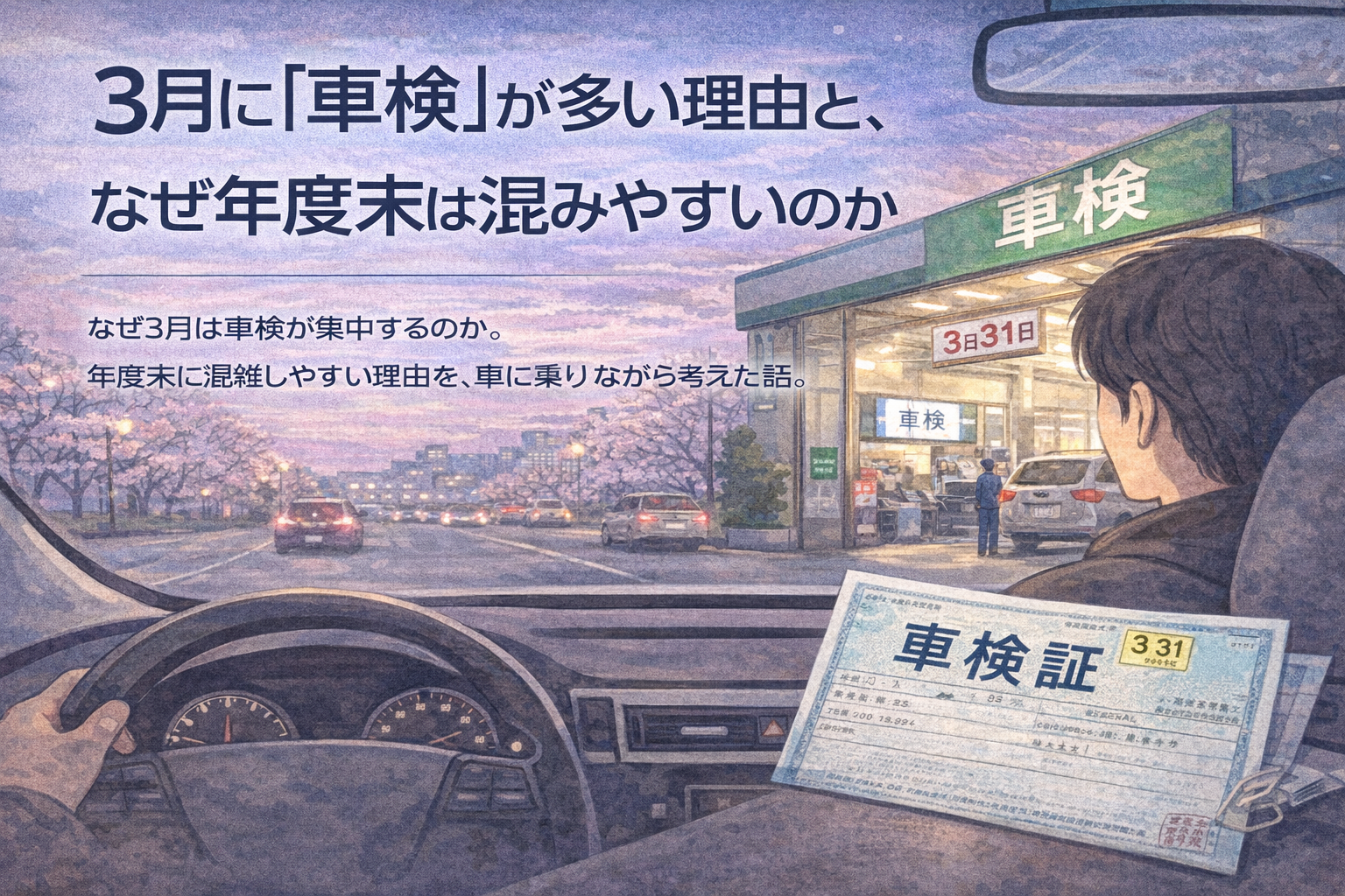 3月に「車検」が多い理由と、なぜ年度末は混みやすいのか