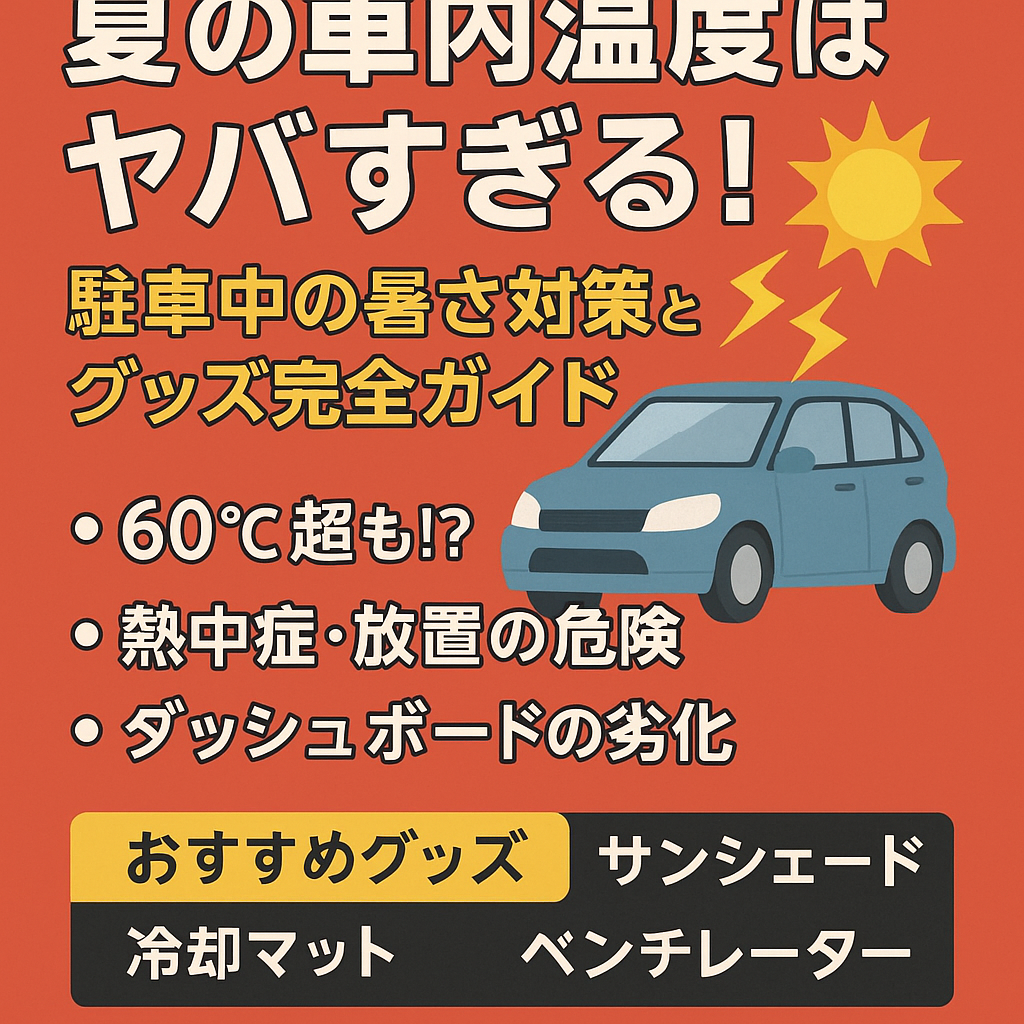 夏の車内温度はヤバすぎる！駐車中の暑さ対策とグッズ完全ガイド【2025年版】