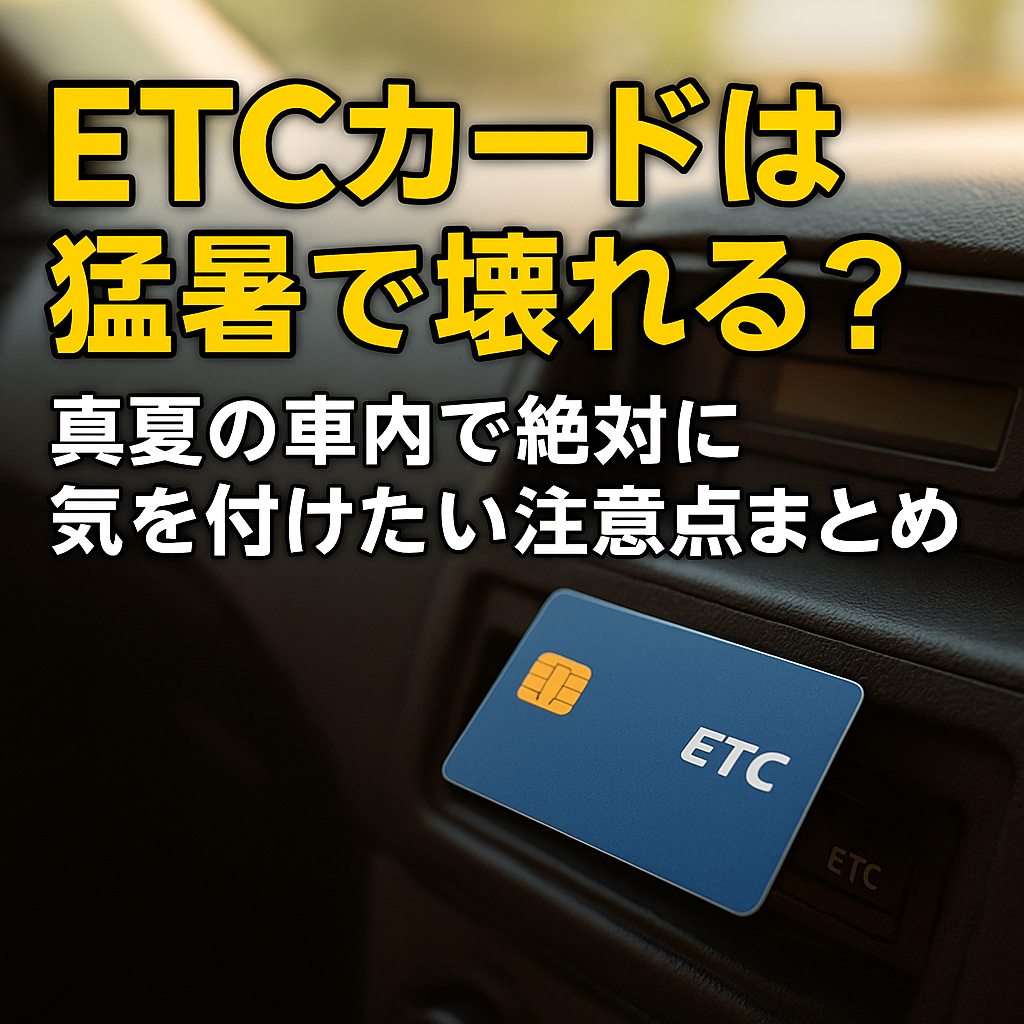 【2025年版】ETCカードは猛暑で壊れる？真夏の車内で絶対に気を付けたい注意点まとめ