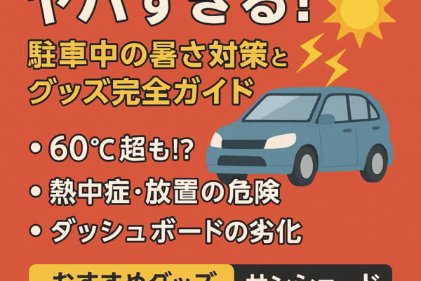 夏の車内温度はヤバすぎる！駐車中の暑さ対策とグッズ完全ガイド【2025年版】