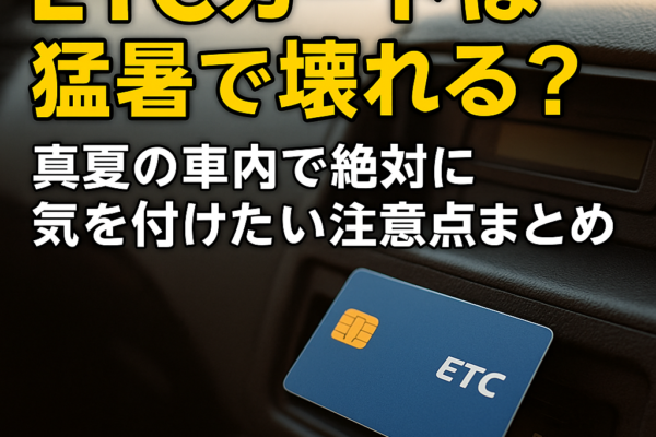 【2025年版】ETCカードは猛暑で壊れる？真夏の車内で絶対に気を付けたい注意点まとめ