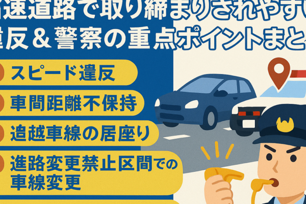 【2025年お盆版】高速道路で取り締まりされやすい違反＆警察の重点ポイントまとめ