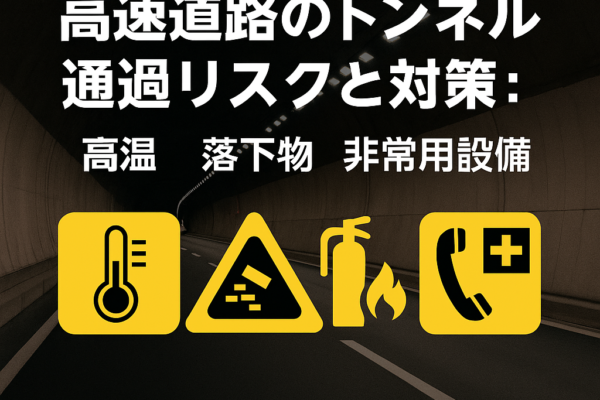 高速道路のトンネル通過リスクと対策：高温・落下物・非常用設備のチェックポイント【2025年最新版】