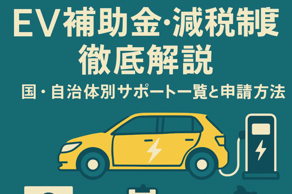 【2025年最新版】EV補助金・減税制度徹底解説｜国・自治体別サポート一覧と申請方法