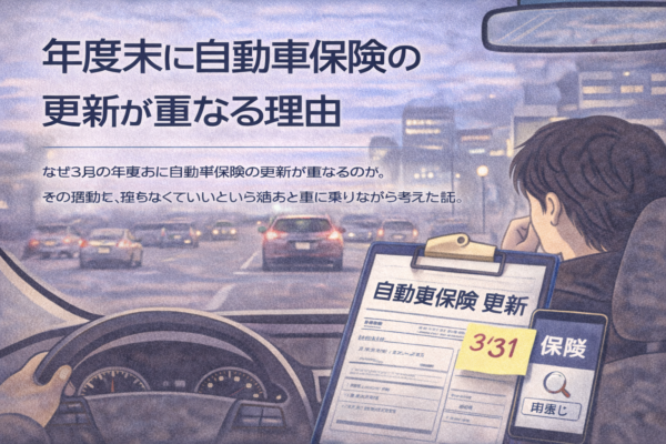 年度末に自動車保険の更新が重なる理由
