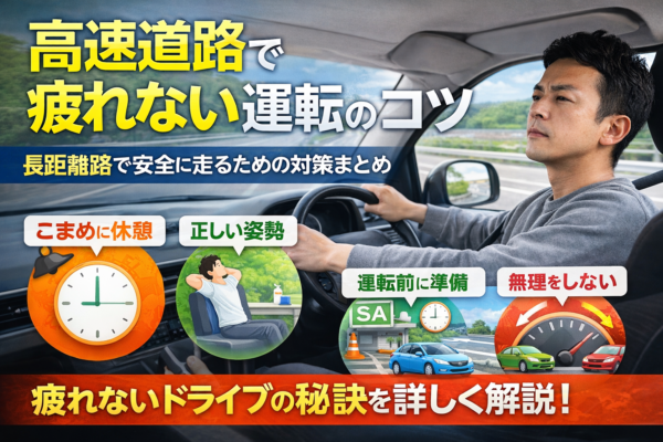 高速道路で疲れない運転のコツ｜長距離ドライブを楽にする方法まとめ